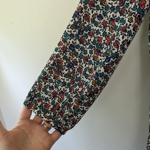 J.Crew Floral Ruffle Hem Relaxed Short Dress - Picture 8 of 11